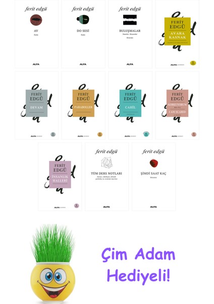 Ferit Edgü 11 Kitap Seti + Çim Adam Hediye