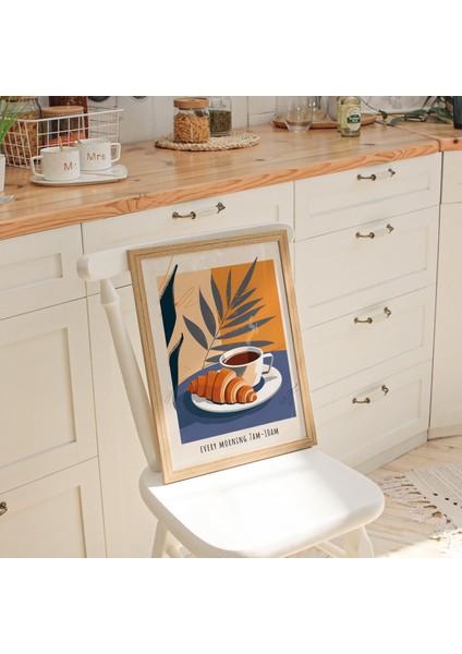 Kruvasan ve Kahve Posteri, Kruvasan, Kahve Barı, Kahve Posteri, Kruvasan Sanatı, Kahve Sanatı fırsatları