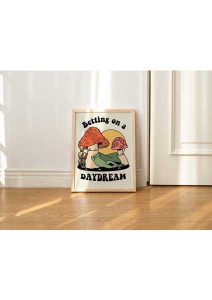 70'ler Kurbağa Mantarı, Sevimli Kurbağa Poster, Pozitif, Retro Duvar Dekoru, Büyük Sanat fiyatları
