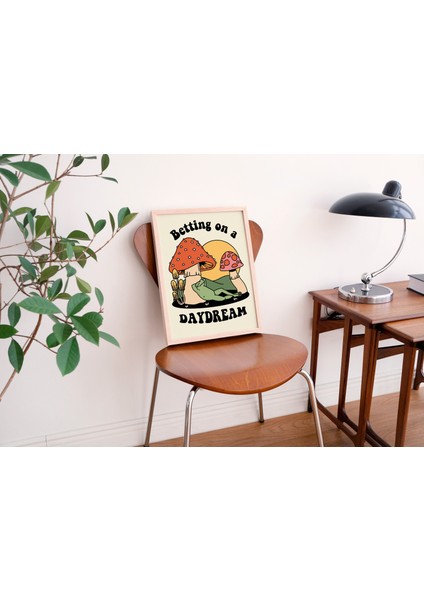 70'ler Kurbağa Mantarı, Sevimli Kurbağa Poster, Pozitif, Retro Duvar Dekoru, Büyük Sanat modelleri