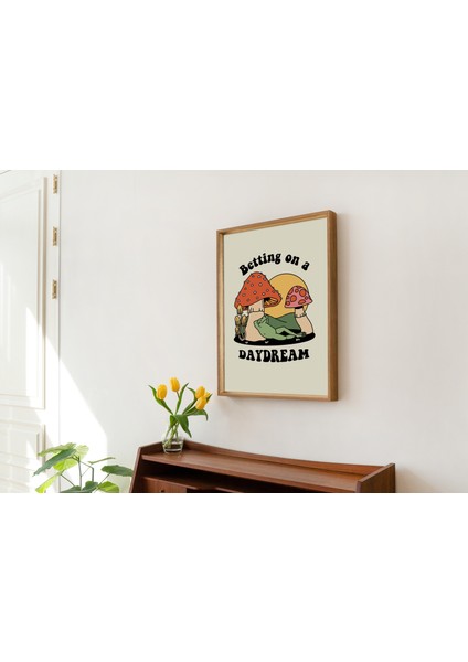 70'ler Kurbağa Mantarı, Sevimli Kurbağa Poster, Pozitif, Retro Duvar Dekoru, Büyük Sanat indirimleri