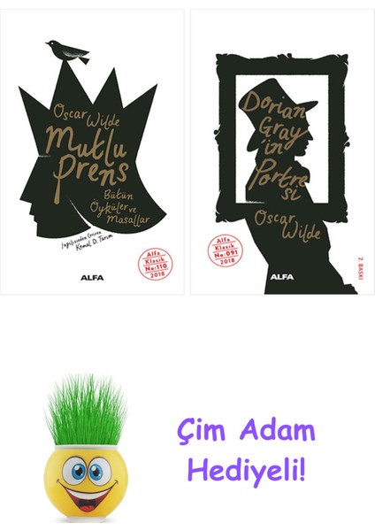 Oscar Wilde 2 Kitap Seti + Çim Adam Hediye