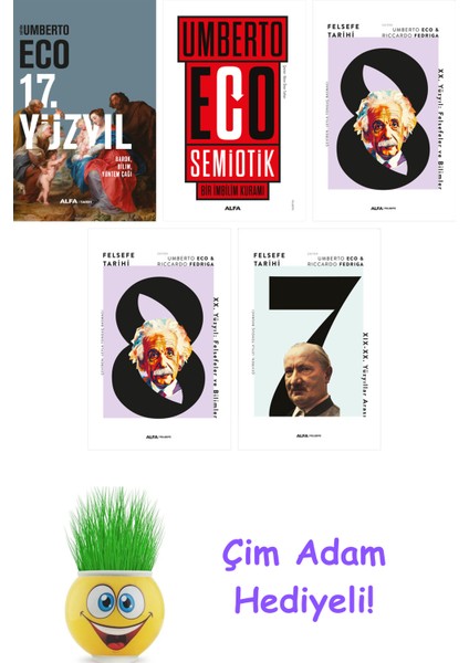 Umberto Eco 5 Kitap Seti + Çim Adam Hediye