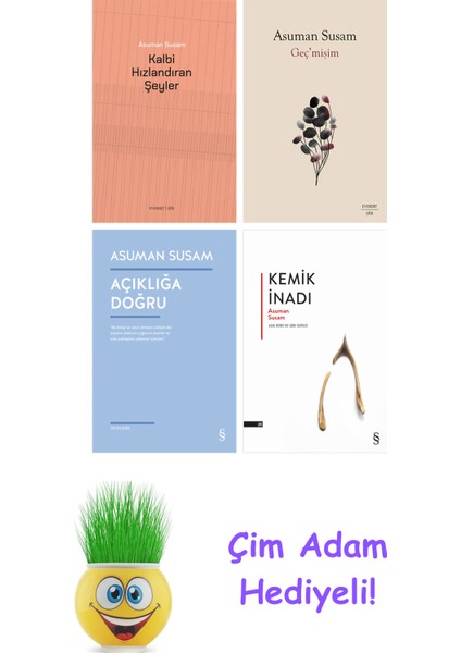 Asuman Susam 4 Kitap Seti + Çim Adam Hediye