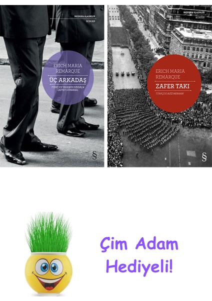 Erich Maria Remarque 2 Kitap Seti + Çim Adam Hediye