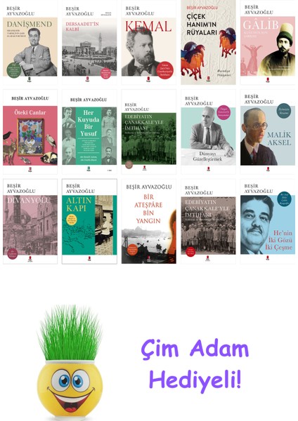 Beşir Ayvazoğlu 15 Kitap Seti + Çim Adam Hediye