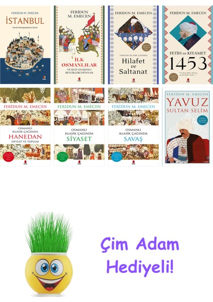 Feridun M. Emecen 8 Kitap Seti + Çim Adam Hediye