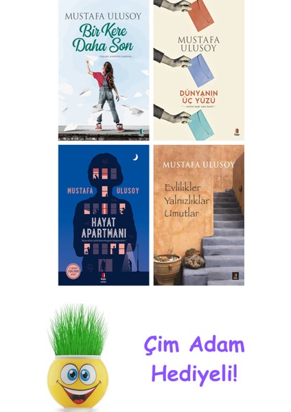 Mustafa Ulusoy 4 Kitap Seti + Çim Adam Hediye