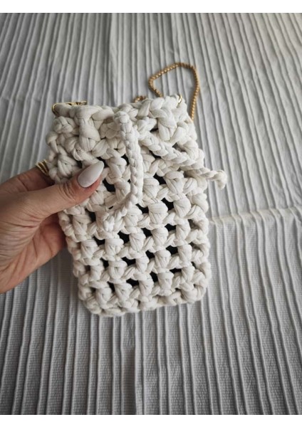 🧶 El Yapımı Penye Ip Telefon Çantası – 12 Renk Seçeneği ile Tarzınızı Yansıtın!