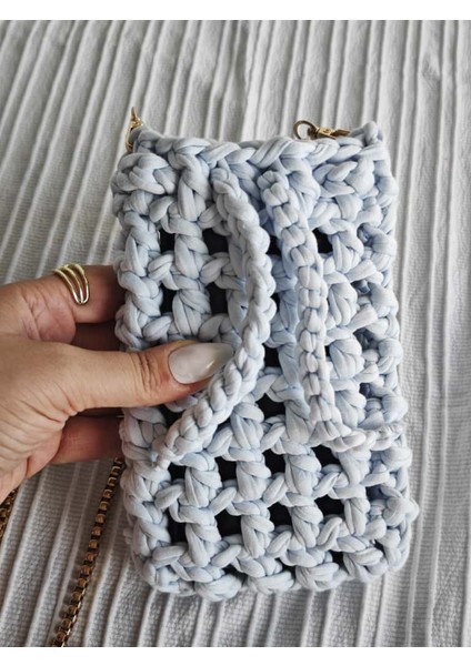 🧶 El Yapımı Penye Ip Telefon Çantası – 12 Renk Seçeneği ile Tarzınızı Yansıtın! fiyatları