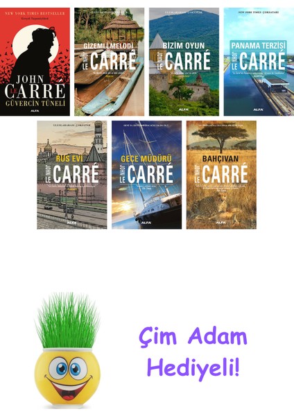 John Le Carre 7 Kitap Seti + Çim Adam Hediye