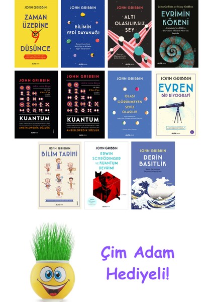 John Gribbin 11 Kitap Seti + Çim Adam Hediye