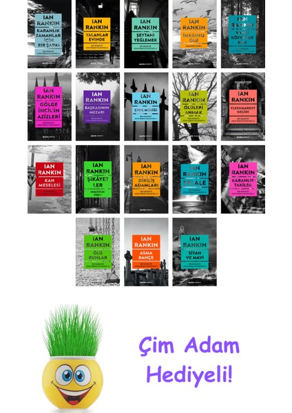 Ian Rankin 18 Kitap Seti + Çim Adam Hediye