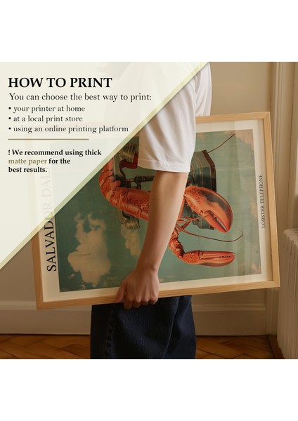 Istakoz Telefonu Salvador Dali Tablosu, Duvar Sanatı Sergisi Posteri, Dali, Galeri Duvar Sanatı modelleri