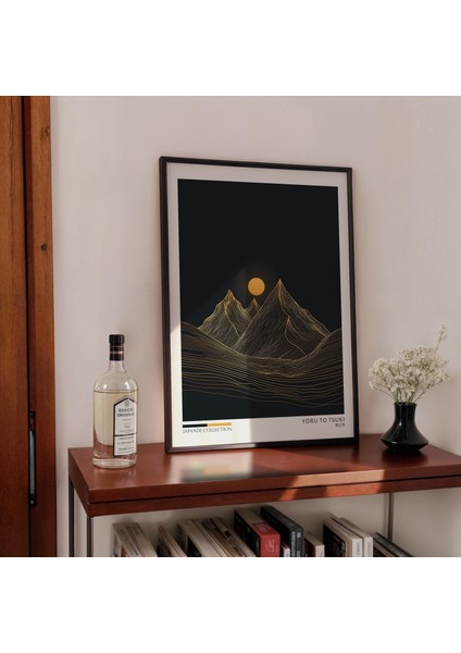 Japandi Dağ Ay Sanatı: Soyut Wabi Sabi Duvar Dekoru ( ) fırsatları