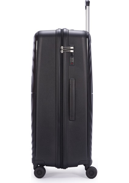 Benetton 2'li Set Büyük ve Orta Boy %100 Polipropilen Valiz Siyah 14BNT8002 modelleri