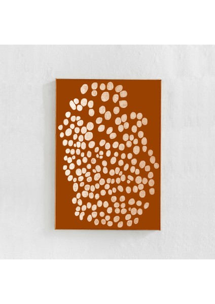 Yanık Turuncu, Terakota Soyut Duvar Sanatı - Toprak Tonlarında Çağdaş Sanat - Eklektik Iskandinav Bohem Sanatı