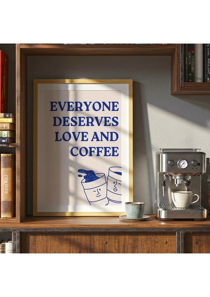 Aşk ve Kahve Poster: Eğlenceli Mutfak Duvar Sanatı ( & ) modelleri