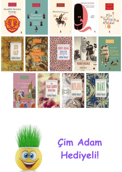 Abdülbaki Gölpınarlı 14 Kitap Seti + Çim Adam Hediye