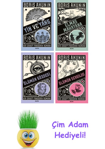 Boris Akunin 4 Kitap Seti + Çim Adam Hediye