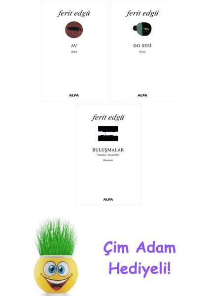 Ferit Edgü 3 Kitap Seti + Çim Adam Hediye