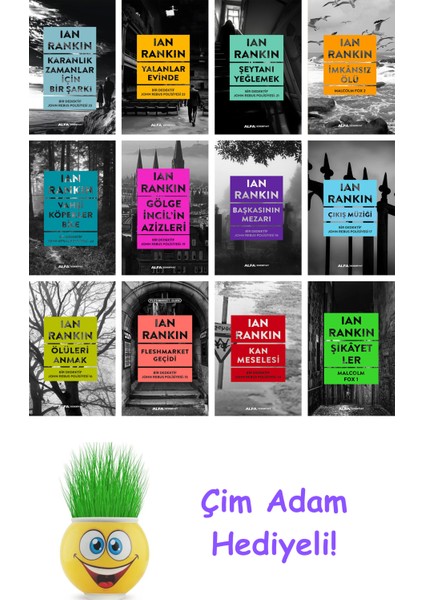 Ian Rankin 12 Kitap Seti + Çim Adam Hediye