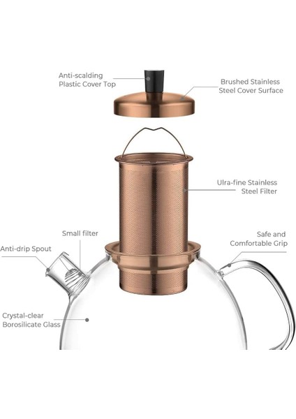 Borosilikat Büyük Cam Demlik modelleri