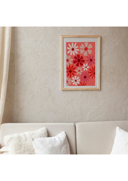 Kırmızı Duvar Dekoru, Çiçek, Duvar Sanatı fırsatları