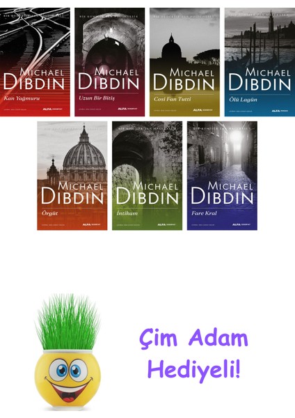 Michael Dibdin 7 Kitap Seti + Çim Adam Hediye