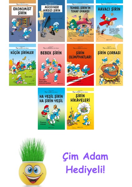Peyo 10 Kitap Seti + Çim Adam Hediye