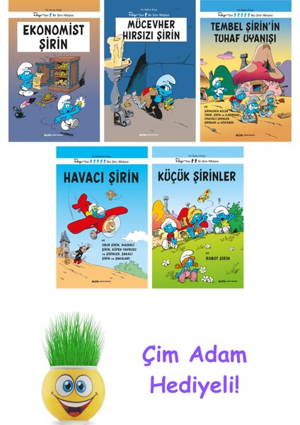 Peyo 5 Kitap Seti + Çim Adam Hediye