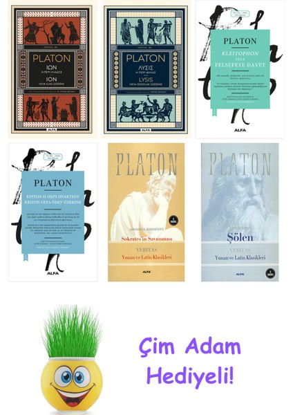 Platon 6 Kitap Seti + Çim Adam Hediye
