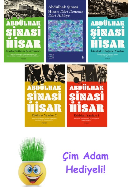Abdülhak Şinasi Hisar 5 Kitap Seti + Çim Adam Hediye