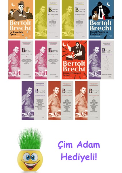 Bertolt Brecht 11 Kitap Seti + Çim Adam Hediye