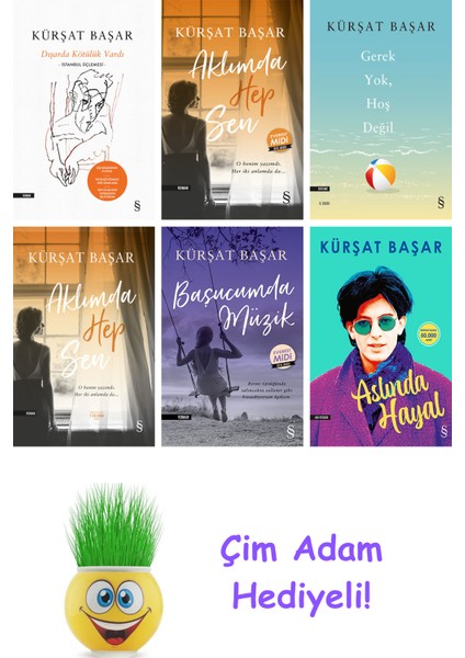 Kürşat Başar 6 Kitap Seti + Çim Adam Hediye