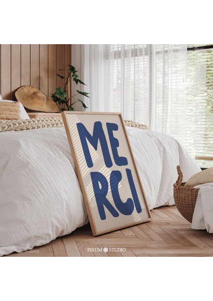 Merci Tipografi Duvar Sanatı, Kraliyet Mavisi Eğlenceli Yazı Tipi Tasarımı fiyatları