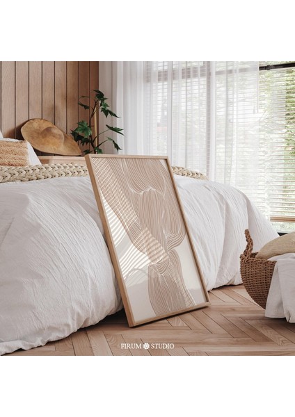 Soyut Akan Çizgiler Bej Sanatı fiyatları