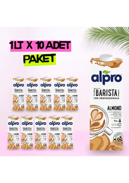 Barista Badem Sütü 1 Lt x 10 Adet
