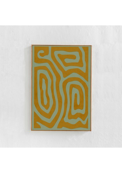 Soyut Sanat: Sarı Hardal Poster