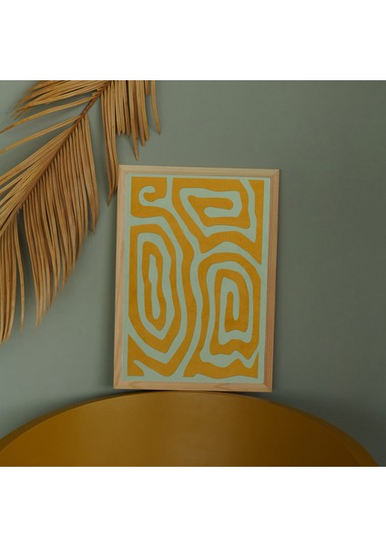 Soyut Sanat: Sarı Hardal Poster modelleri