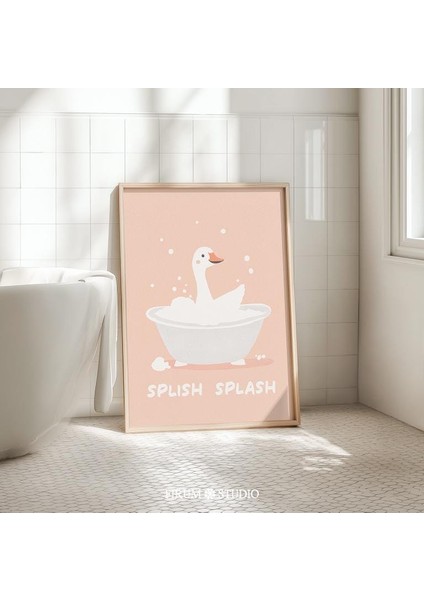 Splish Splash Goose, Komik Pembe Banyo Duvar Sanatı