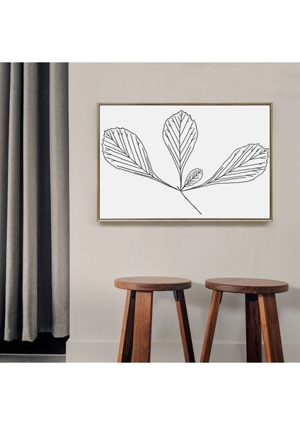 Minimalist Botanik Illüstrasyon, Sanat, Siyah Beyaz indirimleri