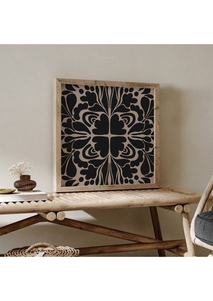 Koyu Boho Duvar Sanatı, Kasvetli Soyut, Kare Duvar Sanatı, Modern Soyut Sanat fiyatları