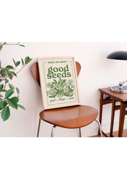 Retro Yabani Çiçekler Poster, Estetik Alıntı, Çiçek Pazarı, Yeşil Duvar Dekoru fiyatları
