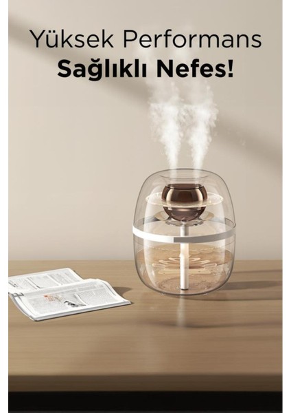 K30 1.8 Litre Kapasiteli Çift Çikişli Hava Nemlendirici Aroma Terapili Buhar Makinesi Humidifier fırsatları