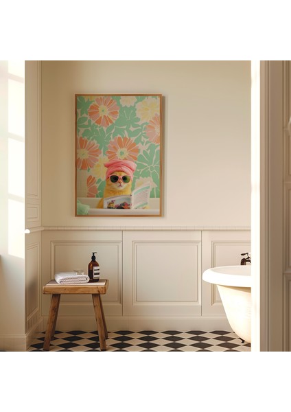 Komik Banyo Kedisi, Kedi Sevenler Için Hediyeler, Komik Banyo Sanatı fiyatları