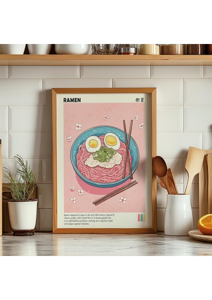 Japon Ramen Poster, Ramen, Mutfak Duvar Sanatı, Japon Duvar Sanatı modelleri