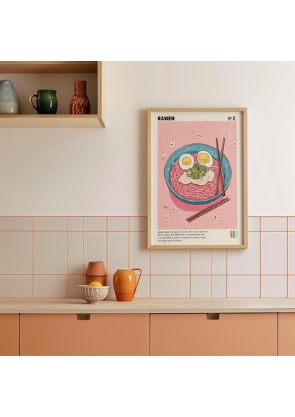 Japon Ramen Poster, Ramen, Mutfak Duvar Sanatı, Japon Duvar Sanatı