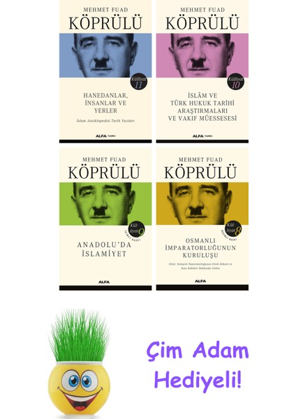 Mehmet Fuad Köprülü 4 Kitap Seti + Çim Adam Hediye