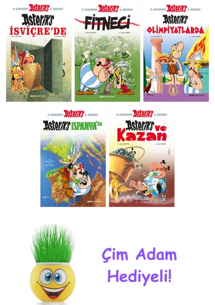 Rene Goscinny 5 Kitap Seti + Çim Adam Hediye